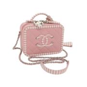 Pre-owned Leather chanel-bags Chanel Vintage , Pink , Dames