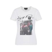 Korte mouwen Love T-shirt Emporio Armani , White , Dames