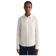 Reguliere Linnen Chambray Overhemd Gant , White , Dames