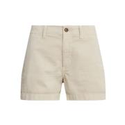 Natuurlijke Tan Katoenen Chino Shorts Polo Ralph Lauren , Beige , Dame...