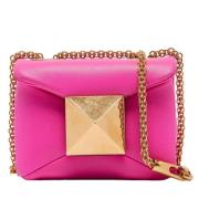 Pre-owned Leather crossbody-bags Valentino Vintage , Pink , Dames