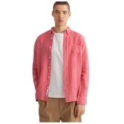 Reguliere Linnen Overhemd Gant , Pink , Heren