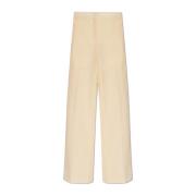 Plooivoorkant broek Fabiana Filippi , Beige , Dames