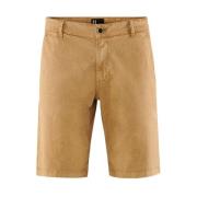 Heren Chino Shorts van Katoenen Gabardine BomBoogie , Beige , Heren