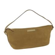 Pre-owned Suede gucci-bags Gucci Vintage , Beige , Dames