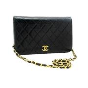 Pre-owned Leather chanel-bags Chanel Vintage , Black , Dames