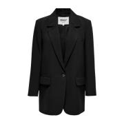 Zwarte Blazer Jas Only , Black , Dames