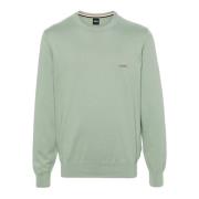 Groene Crewneck Trui Hugo Boss , Green , Heren