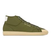 Groene Sneakers met Gouden Inscriptie Saint Laurent , Green , Heren