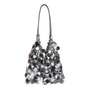 Zilveren Glitter Discs Tas Paco Rabanne , Gray , Dames