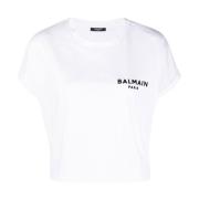 T-Shirts Balmain , White , Dames