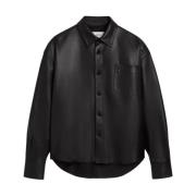 Leather Jackets Ami Paris , Black , Heren
