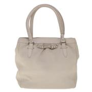 Pre-owned Leather totes Dior Vintage , White , Dames