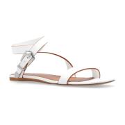 Lauren leren sandalen Paris Texas , White , Dames