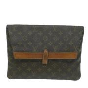 Pre-owned Canvas clutches Louis Vuitton Vintage , Brown , Dames