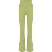 Trousers Elisabetta Franchi , Green , Dames