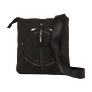 Verstelbare schoudertas met cirkelvormig logo Armani Exchange , Black ...