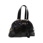 Pre-owned Leather shoulder-bags Yves Saint Laurent Vintage , Black , D...