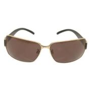 Pre-owned Metal sunglasses Chanel Vintage , Brown , Dames