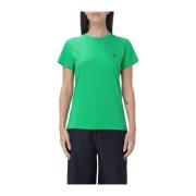 Katoenen Jersey Crewneck T-shirt Polo Ralph Lauren , Green , Dames