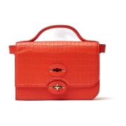 Rode Cayman Handtas Ss24 Zanellato , Red , Dames