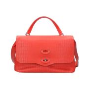 Luxe Handtas met Krokodillenprint Zanellato , Red , Dames