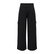 Wide Trousers Jacqueline de Yong , Black , Dames