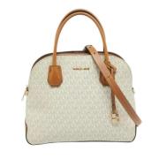 Pre-owned Coated canvas handbags Michael Kors Pre-owned , White , Dame...