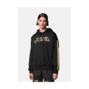 Chain Logo Hoodie Zwart/Goud Versace Jeans Couture , Black , Heren