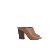 Pre-owned Leather heels Sergio Rossi Pre-owned , Brown , Dames