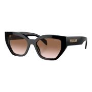 Vrouwen Vierkante Zonnebril Bruin Verloop Prada , Black , Dames