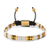 Handgeschilderd glaskralenarmband Nialaya , Yellow , Dames