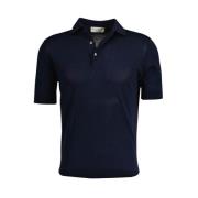 Stijlvolle Crepe Polo Shirt - Navy Filippo De Laurentiis , Blue , Here...