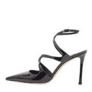 Pre-owned Leather sandals Jimmy Choo Pre-owned , Black , Dames