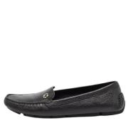 Pre-owned Leather flats Gucci Vintage , Black , Dames