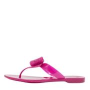 Pre-owned Rubber flats Salvatore Ferragamo Pre-owned , Pink , Dames