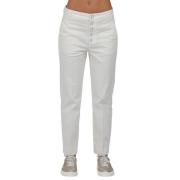 Straight Trousers Dondup , White , Dames