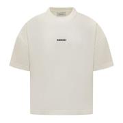 Witte Katoenen Logo T-shirt Oversize Bonsai , White , Heren