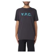 T-Shirt VPC Klassiek Wit Katoenen T-shirt A.p.c. , Gray , Heren