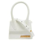 Pre-owned Leather handbags Jacquemus Pre-owned , White , Dames