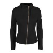Zwarte Microquilted Rits Jas YES ZEE , Black , Dames