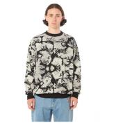 Rose Print Crewneck Sweatshirt Gebreid Rassvet , Multicolor , Heren