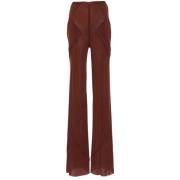 Wide Trousers Rick Owens , Brown , Dames