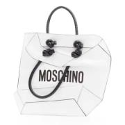 Pre-owned Leather handbags Moschino Pre-Owned , White , Dames