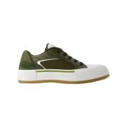 Leather sneakers Alexander McQueen , Green , Heren