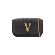 Fabric crossbody-bags Versace , Black , Dames