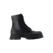 Leather boots Alexander McQueen , Black , Heren