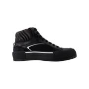 Leather sneakers Alexander McQueen , Black , Heren