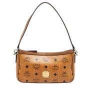 Pre-owned Leather shoulder-bags MCM Pre-owned , Beige , Dames