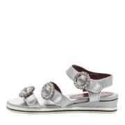 Pre-owned Satin sandals Marc Jacobs Pre-owned , Gray , Dames